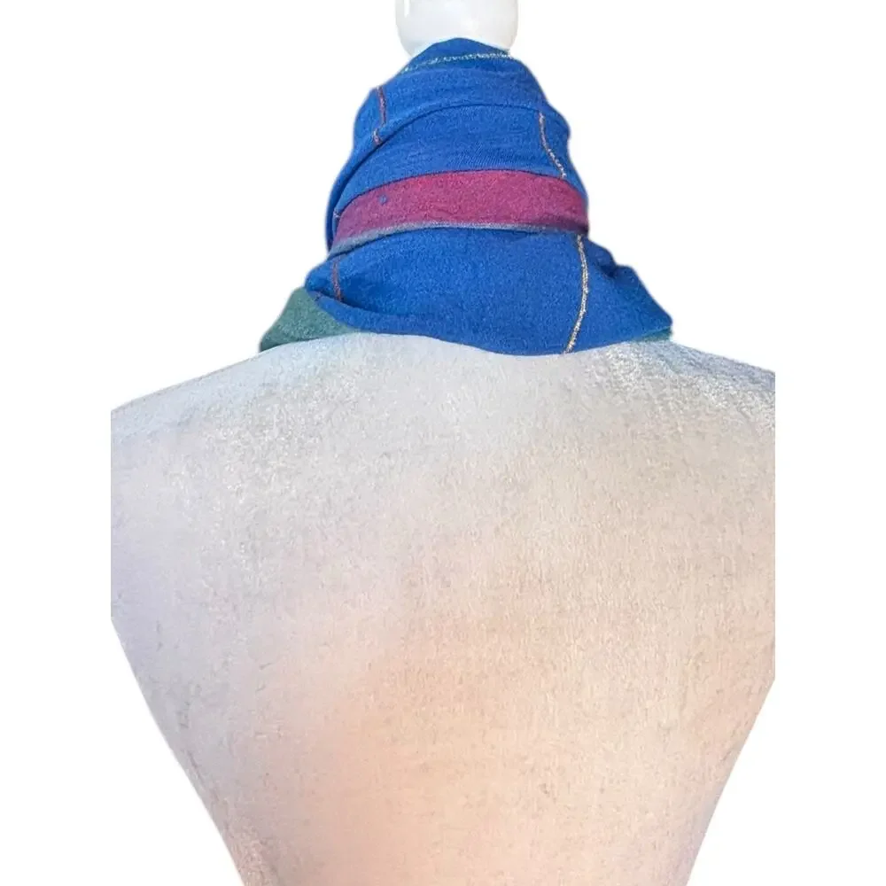 Multicolor Striped Fringe Scarf Lightweight‎ Wrap Shawl Boho Summer Accessory
